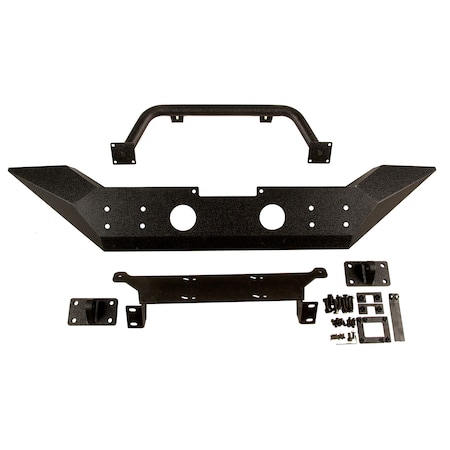 Rugged Ridge SPARTAN FRONT BUMPER, HIGH CLEARANCE ENDS, WITH OVERRIDER, 07-18 JK 11548.01